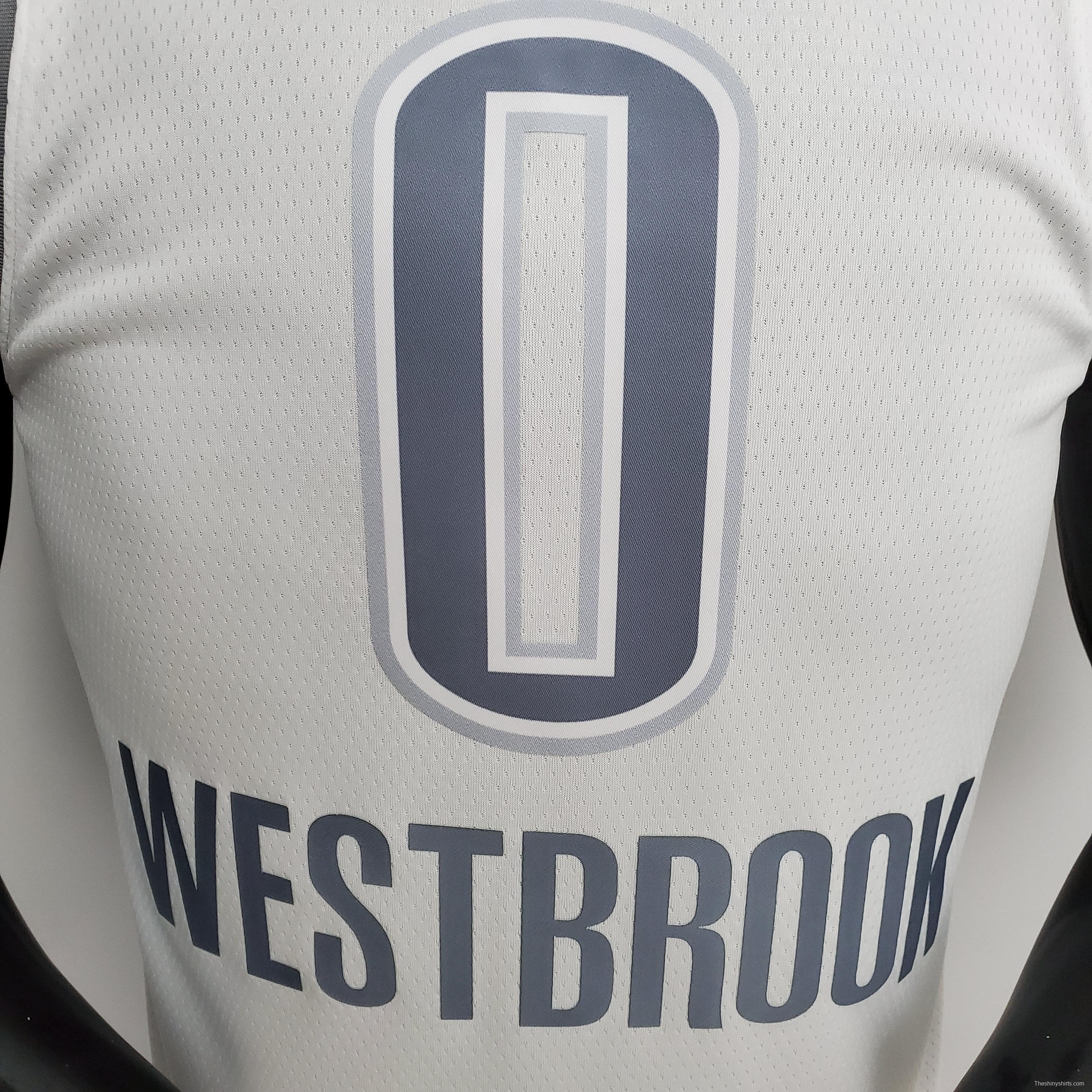 75th Anniversary 2202 Season Oklahoma City Thunder WESTBROOK#0 City Edition White NBA Jersey