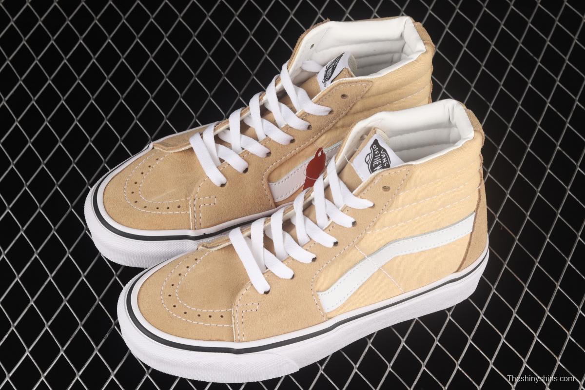 Vans Sk8-Hi milk tea color high-top casual board shoes VN0A32QG4G5