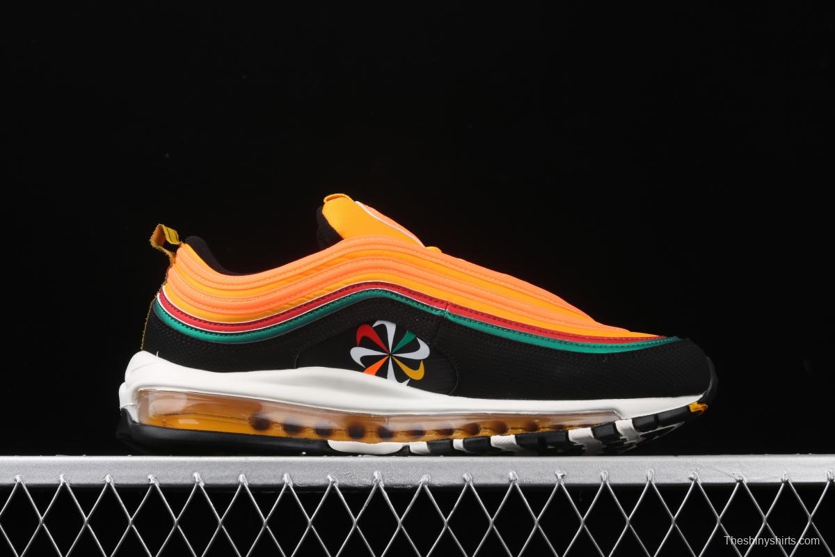 NIKE Air Max 97 new color matching air cushion running shoes CK9399-001