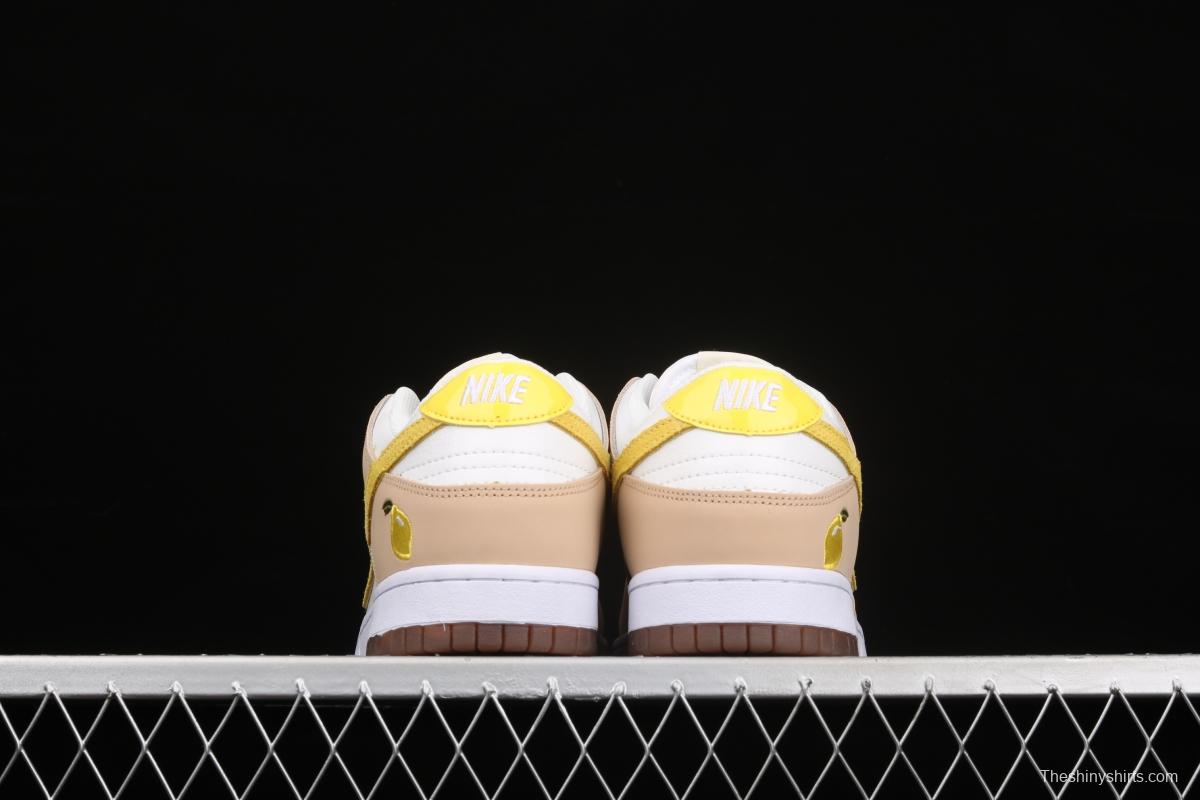 NIKE SB DUNK Low dunk series lemon yellow color matching low-side leisure sports skateboard shoes DJ6902-700