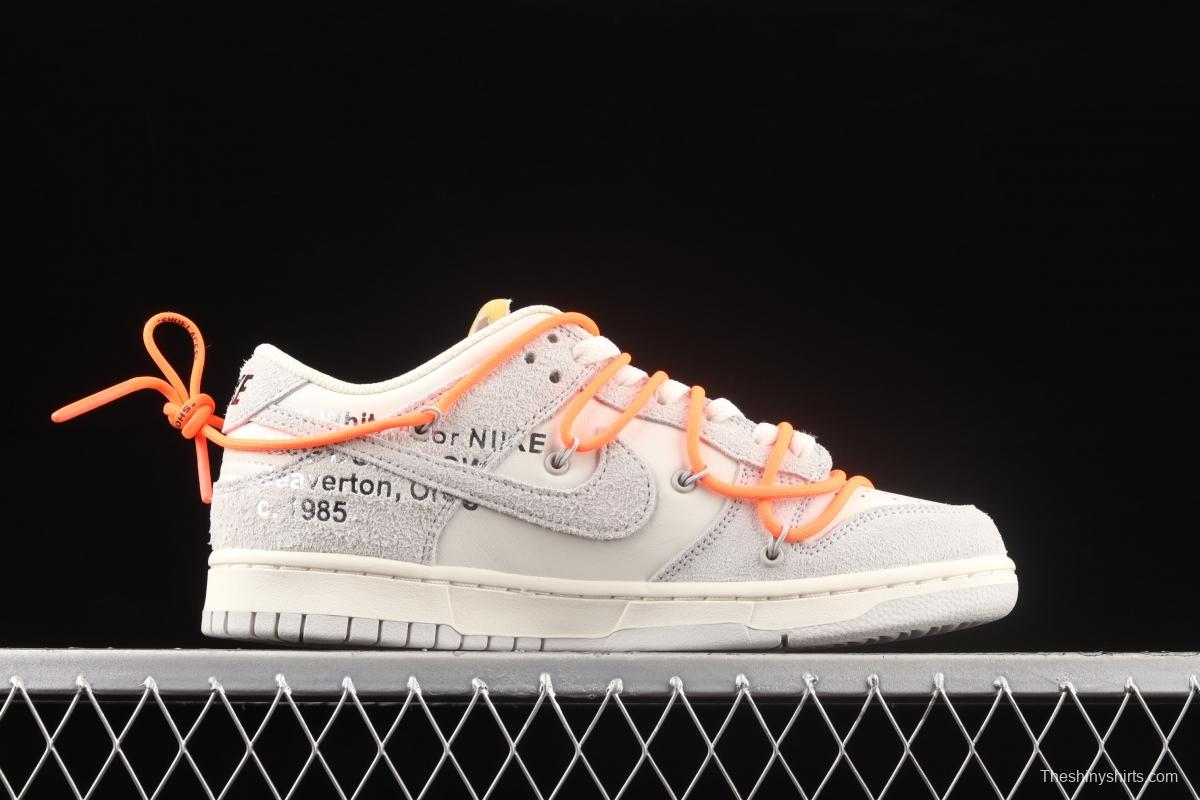 OFF-White x NIKE DUNK Low OW SB buckle rebound fashion casual board shoes DJ0950-108