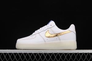 NIKE Air Force 1: 07 Low platinum hook rubber transparent soles and low upper shoes CJ1686-130