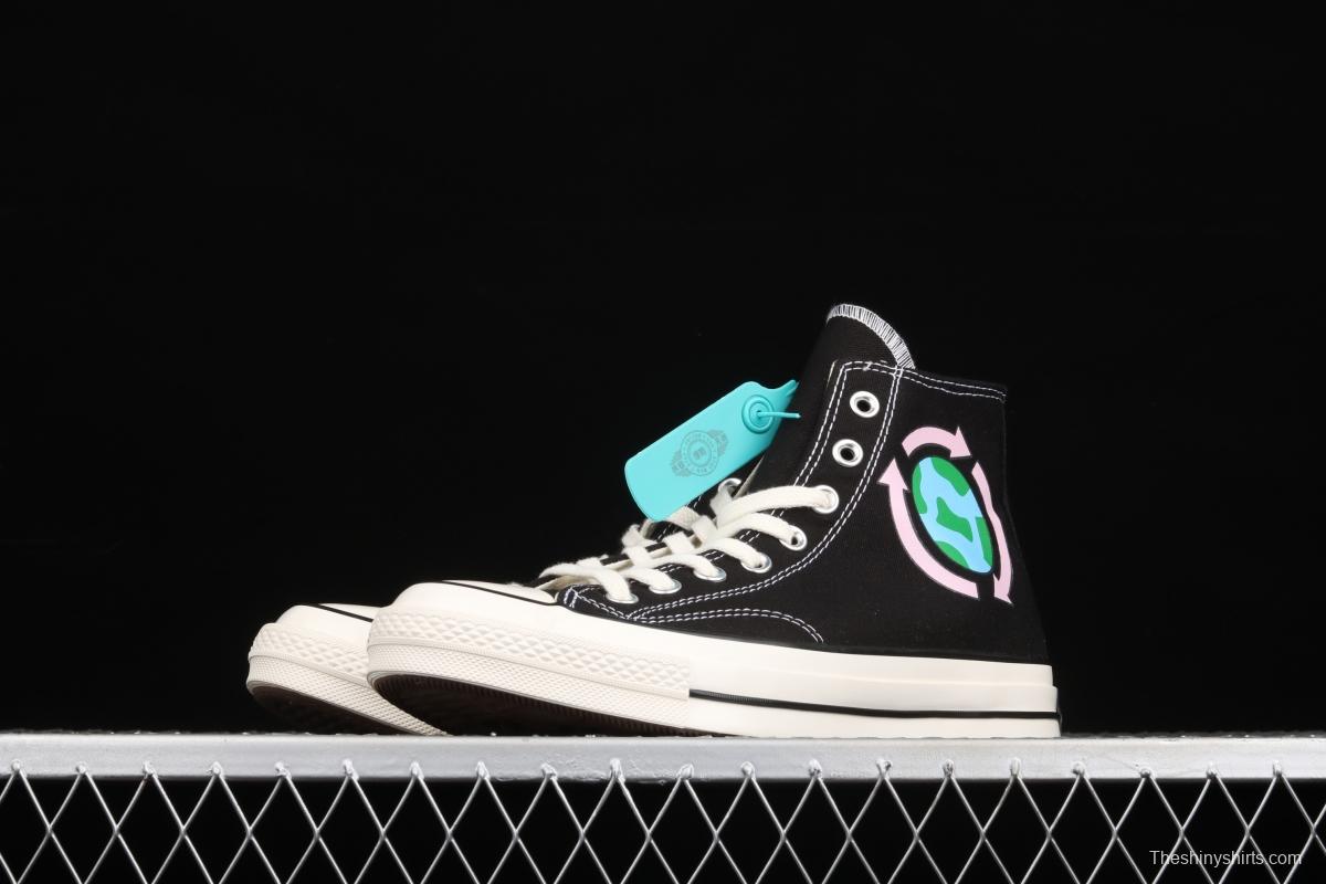 Converse Chuck Taylor All Star Seek Peace Hi Star Classic High Top Series Leisure Vulcanized Board shoes 162050C