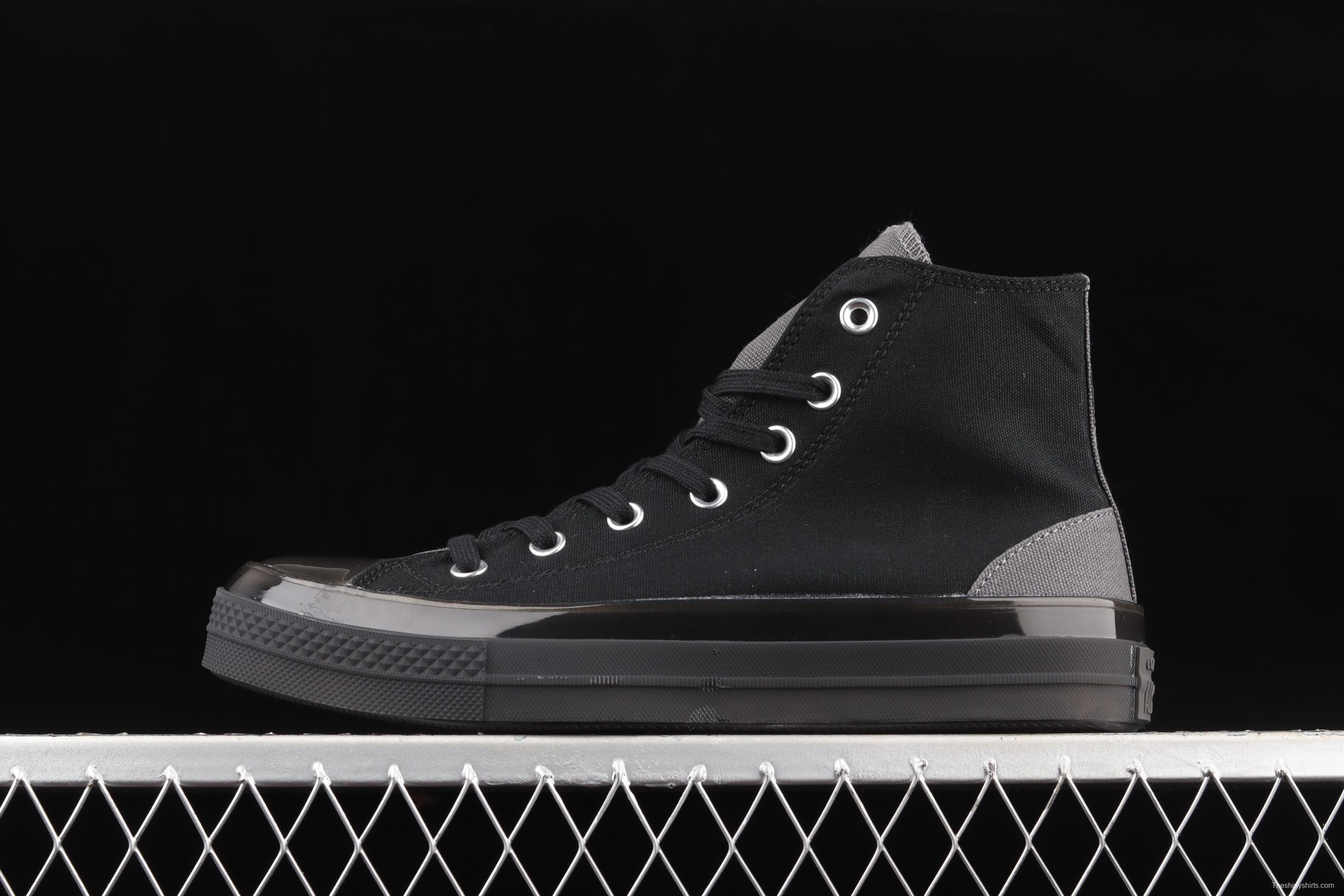 Converse Chuck Taylor All Star CX neutral crystal jelly soles all black canvas high upper shoes 172470C