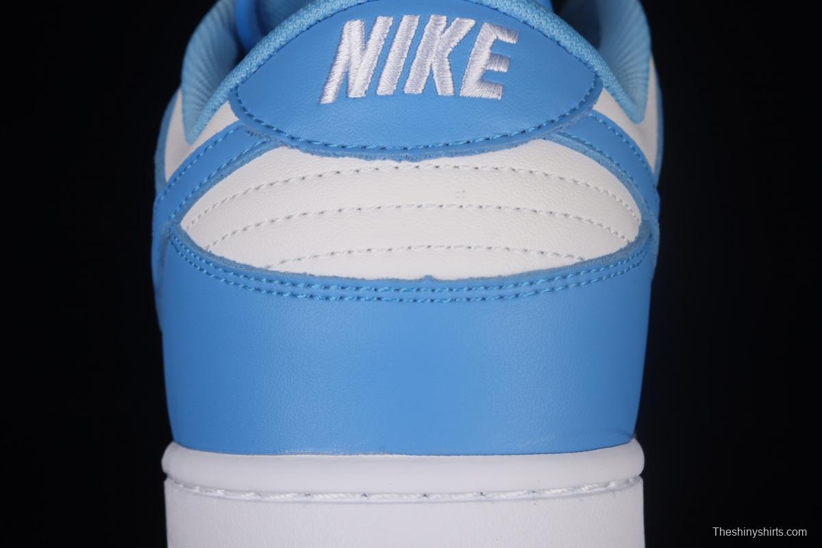 NIKE DUNK Low University Blue White Blue North Carolina White Blue Slam Dunk Series low side Leisure Sports Skateboard shoes DD1391-102