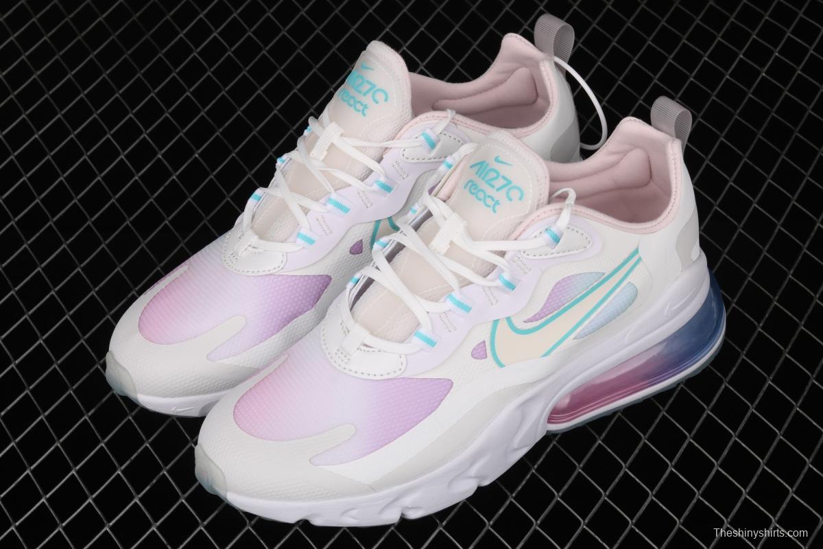 NIKE Air Max 270React new high-frequency mesh function half-palm air cushion cushioning running cloth shoes CK6929-100