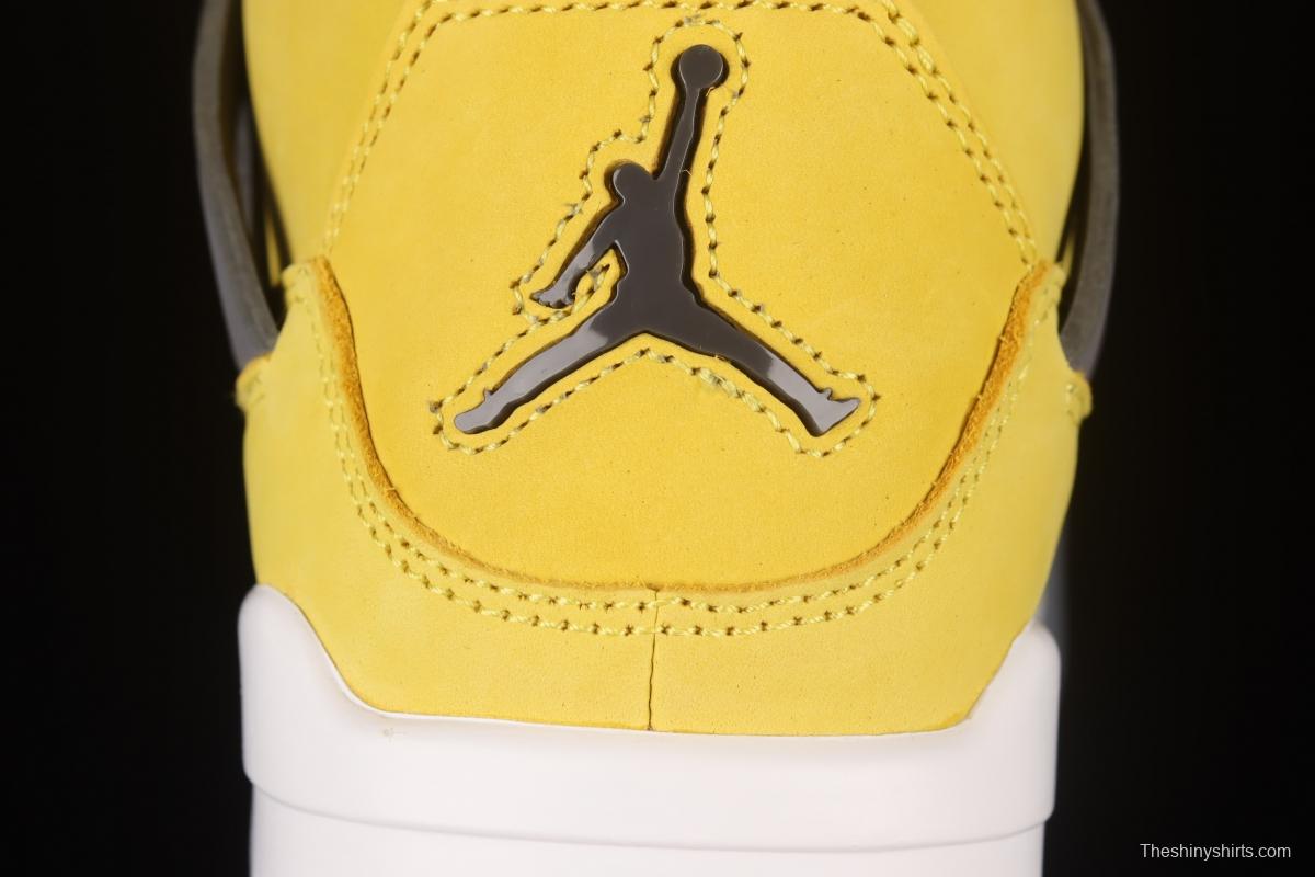 Air Jordan 4 Retro Lightning duplicates white and yellow electric letter CT8527-700