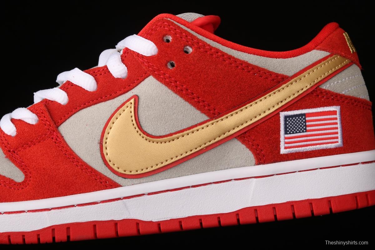 NIKE SB DUNK Low Nasty Boys American Flag Slam Dunk Series retro low-gang leisure sports skateboard 304292-610