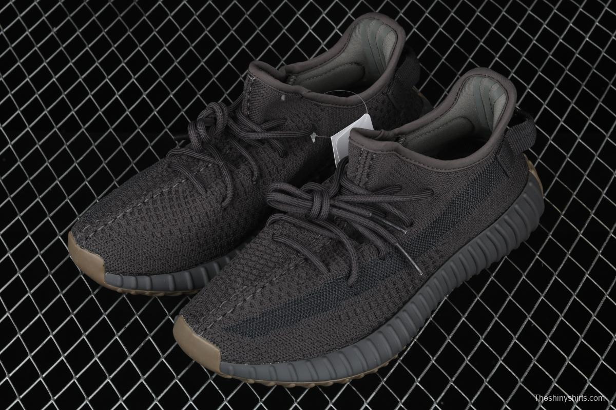 Adidas Yeezy Boost 350V2 Cinder FY2903 Darth Coconut 350 second generation hollowed-out side transparent rubber black angel color