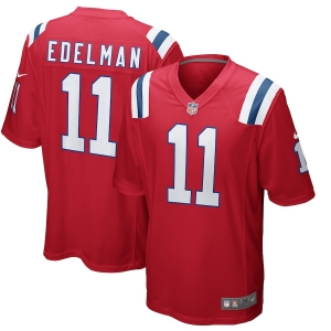 Men's Julian Edelman Red Alternate Player Limited Team Jersey