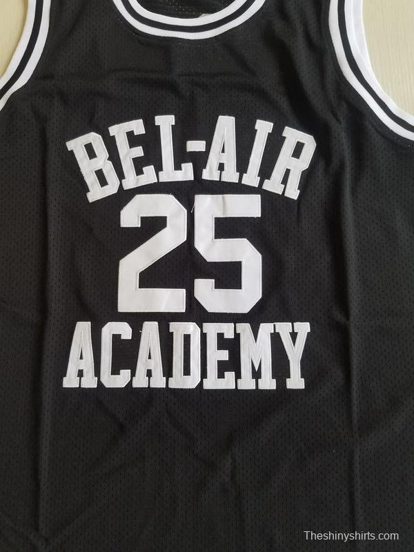 The Fresh Prince of Bel-Air Alfonso Ribeiro Carlton Banks Bel-Air Academy Black Basketball Jersey