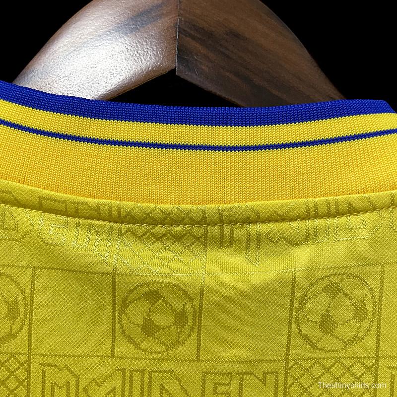 Retro 2008 West Ham Iron Maiden Yellow Jersey