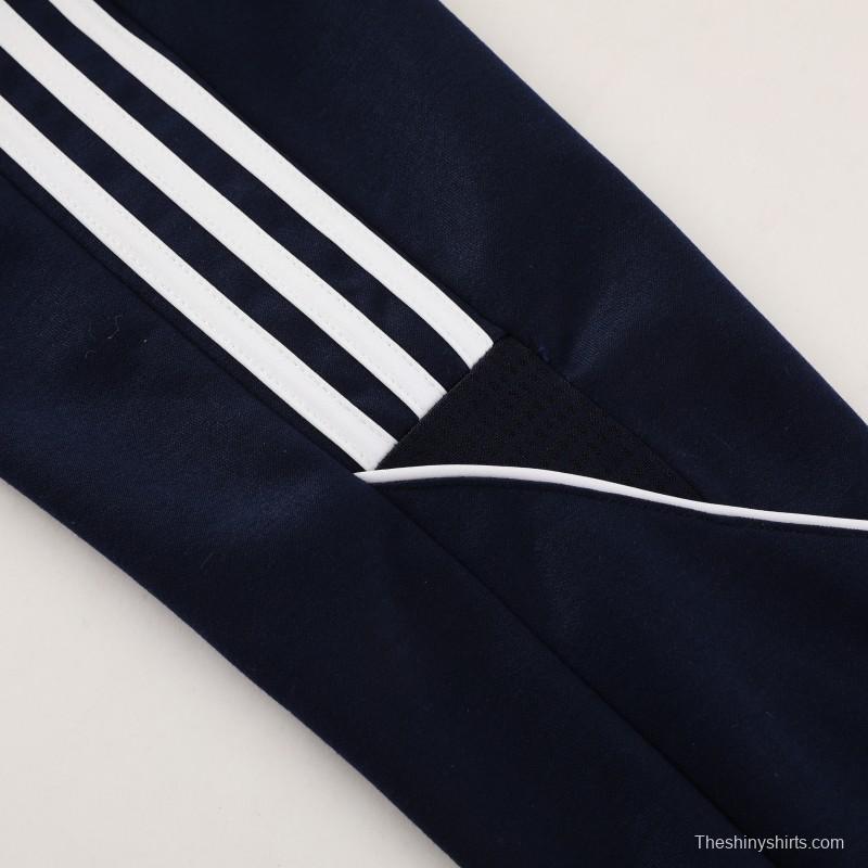 2023 Adidas Navy Hoodie Full Zipper Jacket +Pants