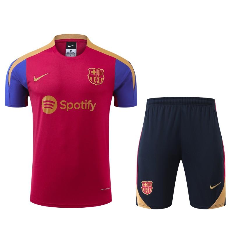 23/24 Barcelona Red/Navy Short Sleeve Jersey+Shorts