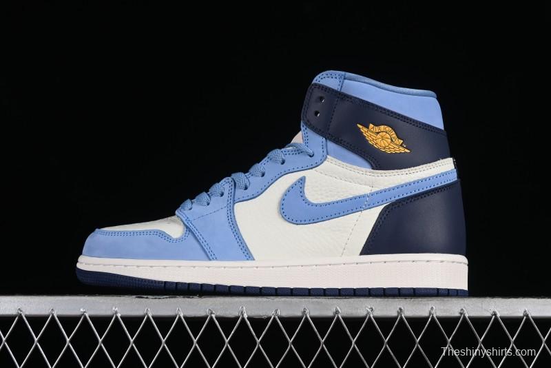 Air Jordan 1 High-Top "First in Flight" Obsidian 2.0  Basketball Shoes