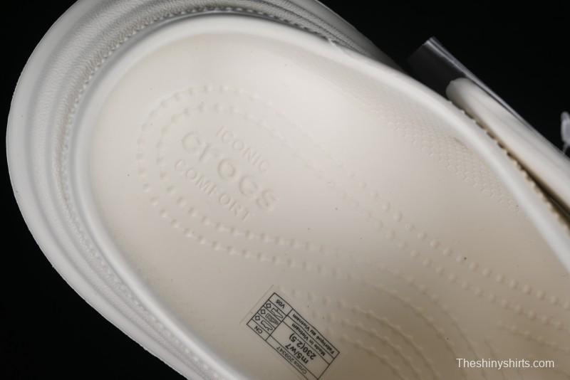 Crocs Classic Clog Retro Beach Sandals with Adjustable Heel Strap and Thick Sole - B.D4