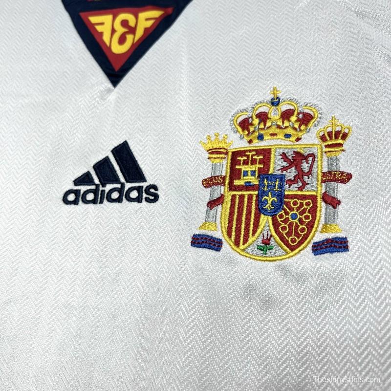 Retro 1998 Spain Away White Jersey