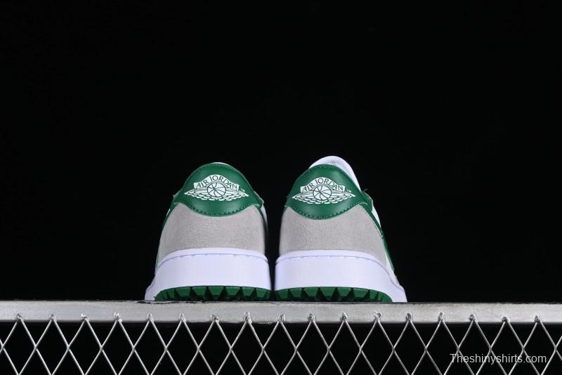 Nike Air Jordan 1 Low Golf Shoes Grey White Green - DD9315-112