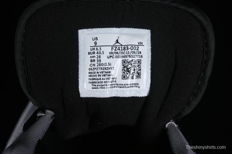 Nike Air Jordan 1 Low AJ1 Basketball Shoes in Grey Black with Red Swoosh - FZ4183-002