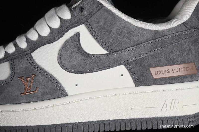 Nike Air Force 1 '07 Low LV Collaboration - Beige Grey Pigskin Casual Sneakers - HD1968-011