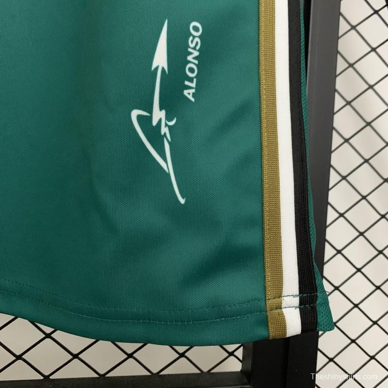 2025 F1 Formula Aston Martin Green ARAMCO #14 T-Shirt