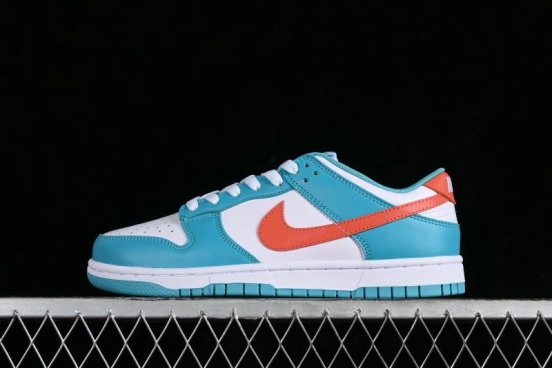 Nike SB Dunk Low Casual Skate Shoes in White Green Orange - DV0833-102
