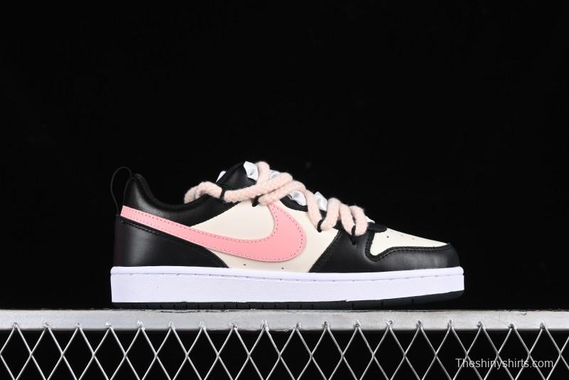Nike Court Borough Low 2 Berry Worry Playful Cute Trendy Retro Low-Top Casual Sneakers - BQ5448-110