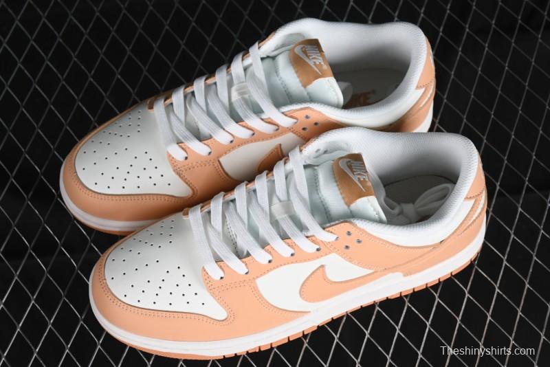 Nike Dunk Low "Harvest Moon" SB Skateboarding Shoes in Beige Orange - DD1503-114
