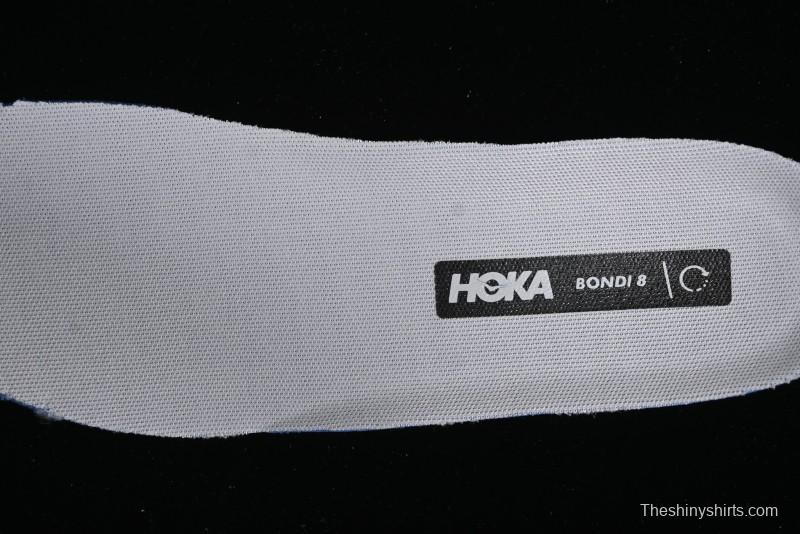 HOKA ONE ONE Bondi 8 Performance Cushioned Running Shoes with Engineered Mesh Upper - 1123202 SHMS