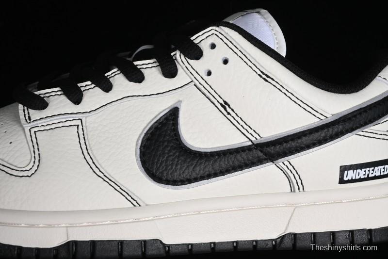 Nike SB Dunk Low UN Collaboration - Beige Black Swoosh Anniversary High-End Custom Low-Top Casual Skate Shoes - FC1688-139