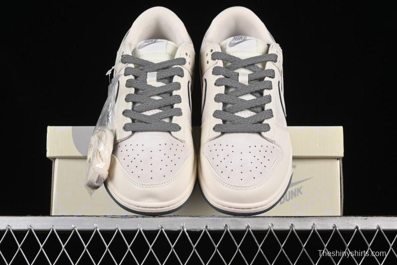 Nike SB Dunk Low The North Face Collaboration - Cement Grey Pig Anniversary High-End Custom Low-Top Casual Skate Shoes - XX2025-326