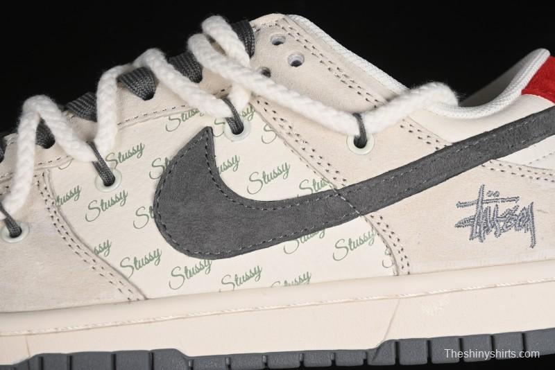 Nike SB Dunk Low Stussy Anniversary Edition Custom Low-Top Casual Sneakers - SJ2068-280