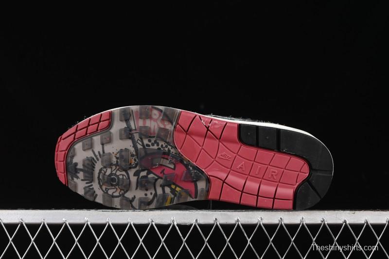 Nike Air Max 1 Retro Running Shoes with Half-Sole Air Cushion - FD5743-200