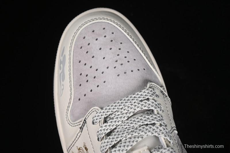 Nike Air Jordan 1 Low Retro Basketball Shoes Custom Black Myth Wukong Design - SJ9950-041