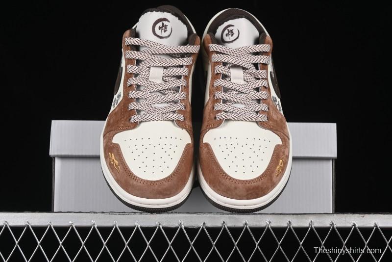 Nike Air Jordan 1 Low Retro Basketball Shoes Mythical Wukong Custom Design - DC2024-034