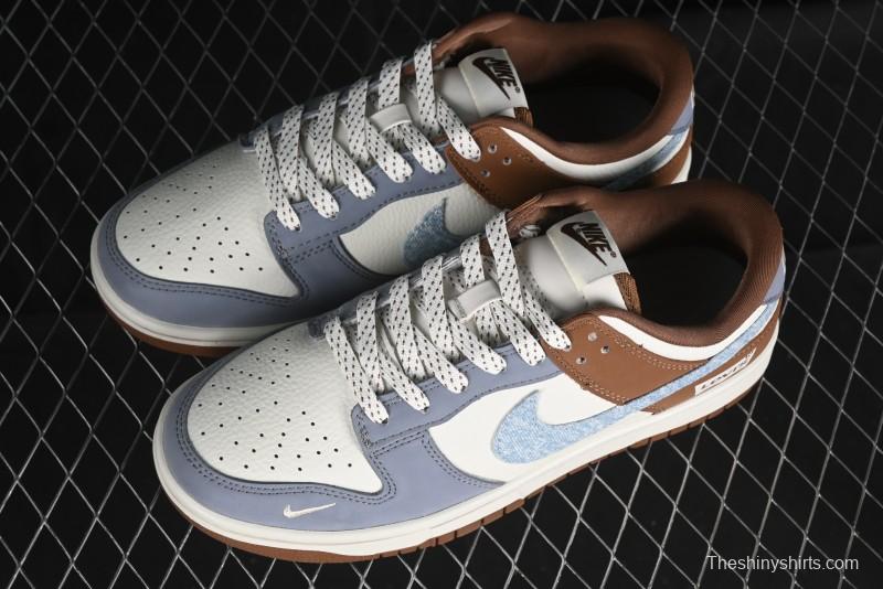 Nike SB Dunk Low Levi's Collaboration - White Grey Brown Anniversary Customized Low-Top Casual Sneakers - JH8310-958