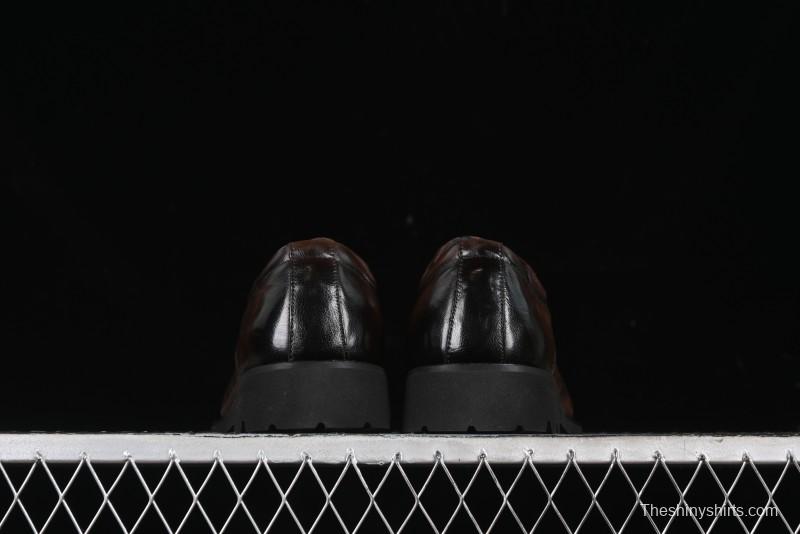 ECCO Block Derby Round Toe Genuine Leather Brogue Dress Shoes - 63667201002