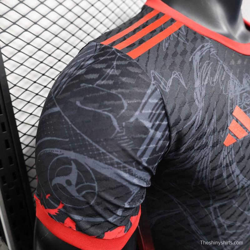 Player Version 2025 Japan National Team Black with Anime Character Design Jersey