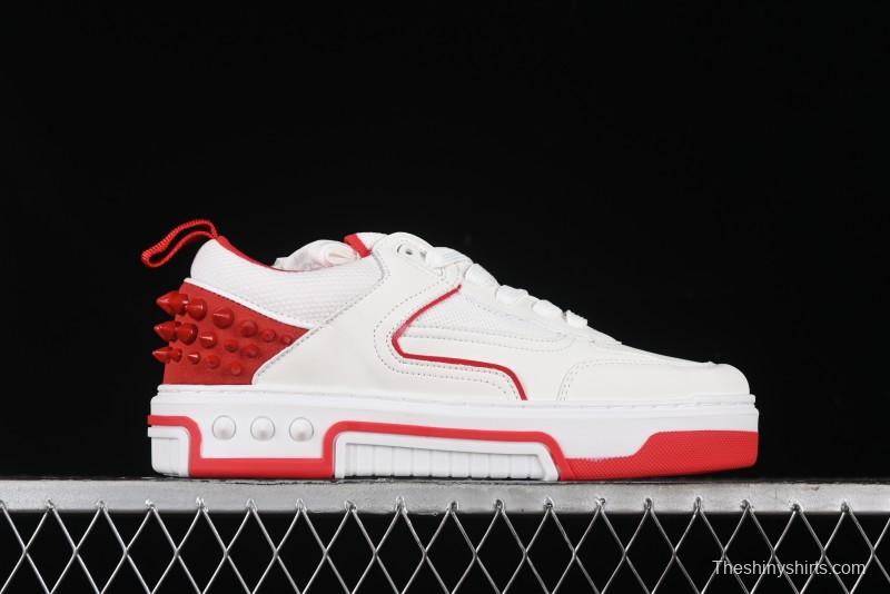 Christian Louboutin Astroloubi Comfortable Fashion Low-Top Sneakers White Red - X.D4