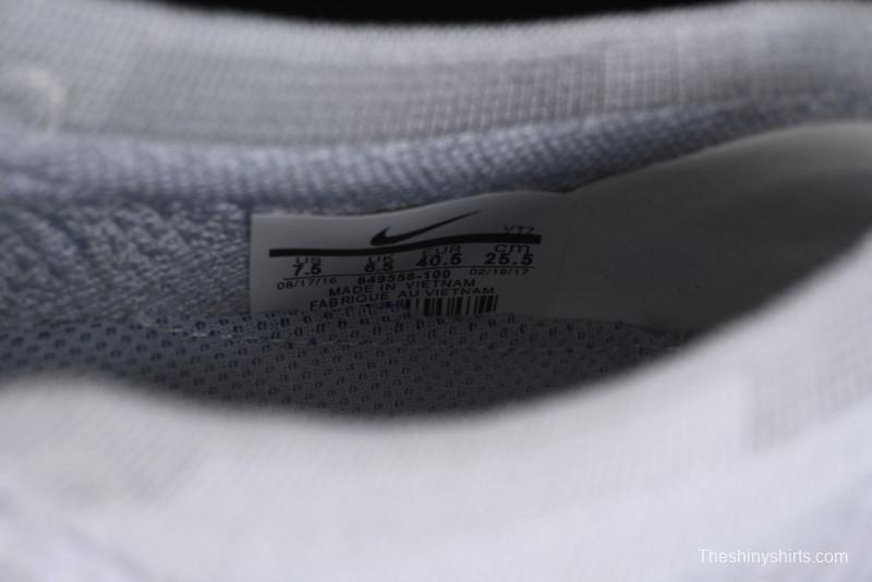 Nike Vapormax Flyknit Breathable Casual Running Shoes with Full-Length Air Cushion - 849558-100