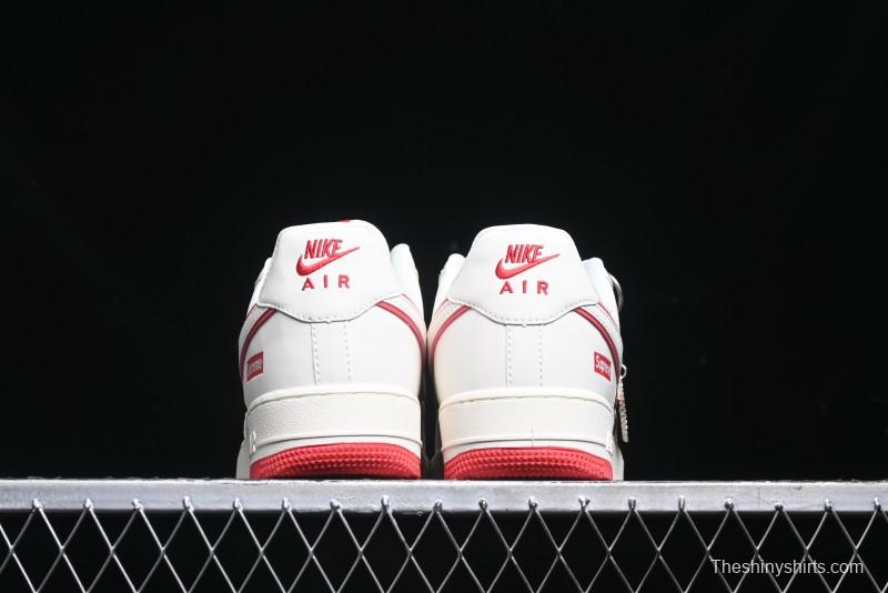 Nike Air Force 1 '07 Low Supreme Casual Sneakers in White/Red - DF0188-011