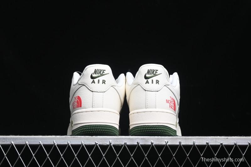 Nike Air Force 1 '07 Low The North Face Collaboration - Beige Red Green Color Block Low-Top Casual Sneakers - XZ6188-011