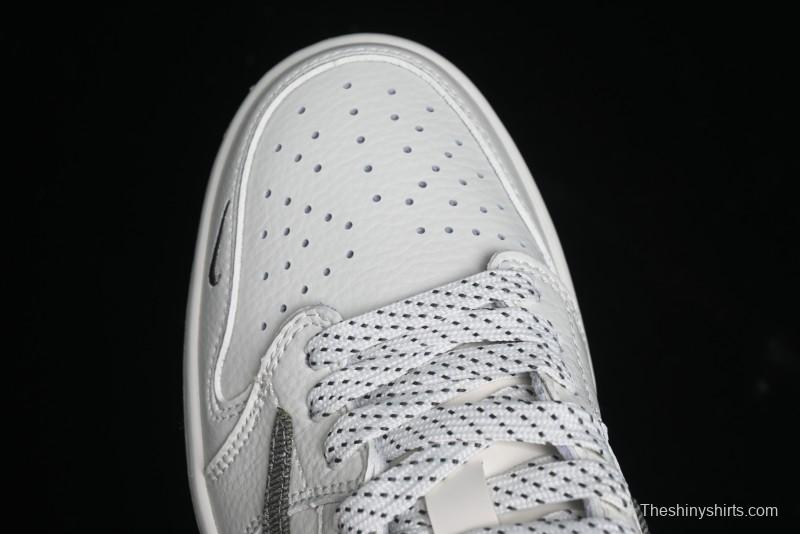Nike Travis Scott x Fragment Design x Air Jordan 1 Low OG SP AJ1 Supreme Collaboration - Light Beige White Low Top Casual Sneakers - JH6088-609