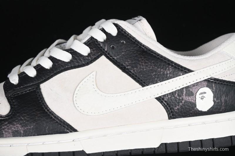 Nike SB Dunk Low BAPE Collaboration Splatter Pig Eight White Hook Anniversary High-End Custom Low-Top Casual Sneakers - DJ2024-053