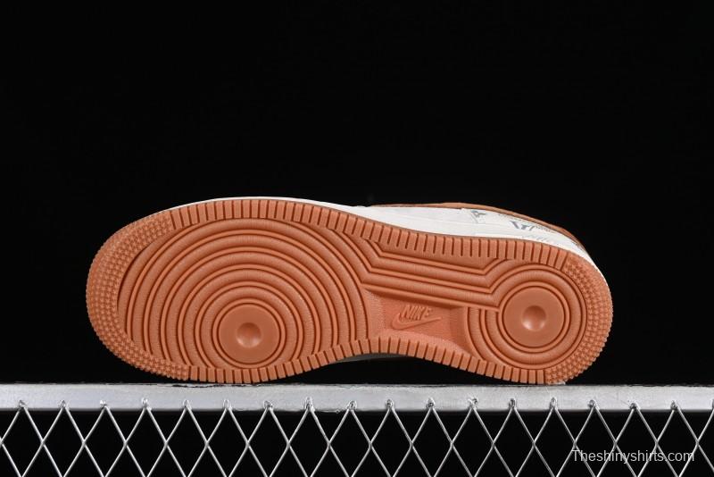 Nike Air Force 1 '07 Low LV Collaboration - Beige Brown Pigskin Casual Shoes CV1724-112