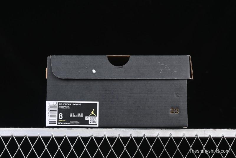 Nike Air Jordan 1 Low AJ1 White Red Black Hook Casual Sneakers - HQ6998-600