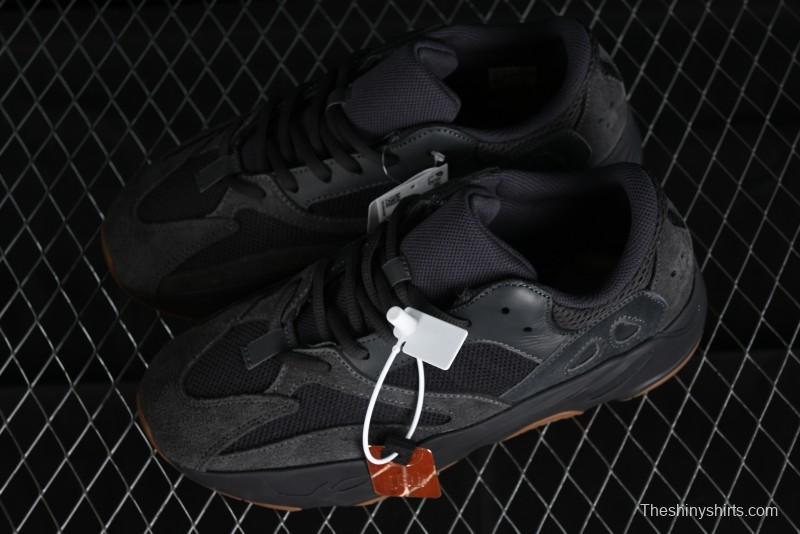 Adidas Yeezy Boost 700 V2 Utility Black Running Shoes with 3M Reflective Details - FV5304