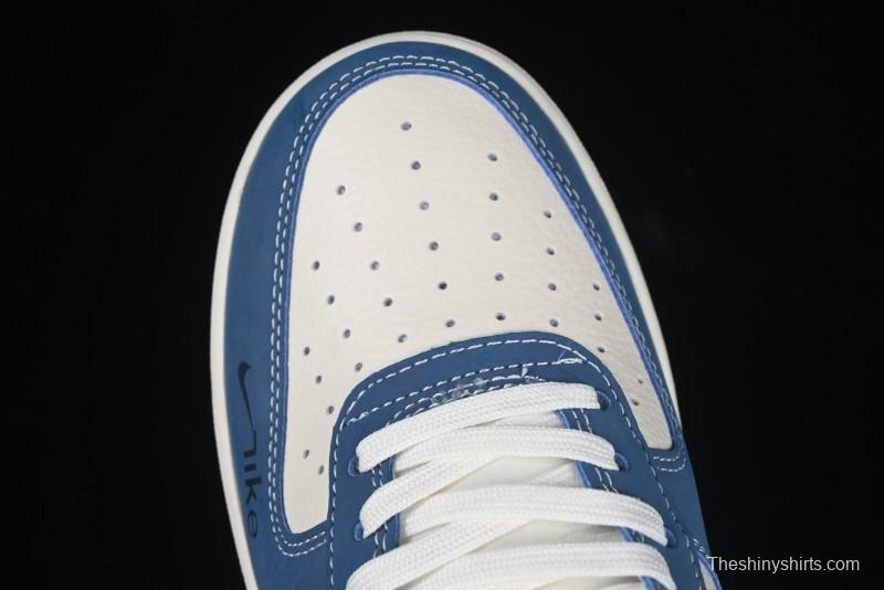 Nike Air Force 1 '07 Low Collaboration White Blue Ghost Face Casual Sneakers with Strap - KK1988-068