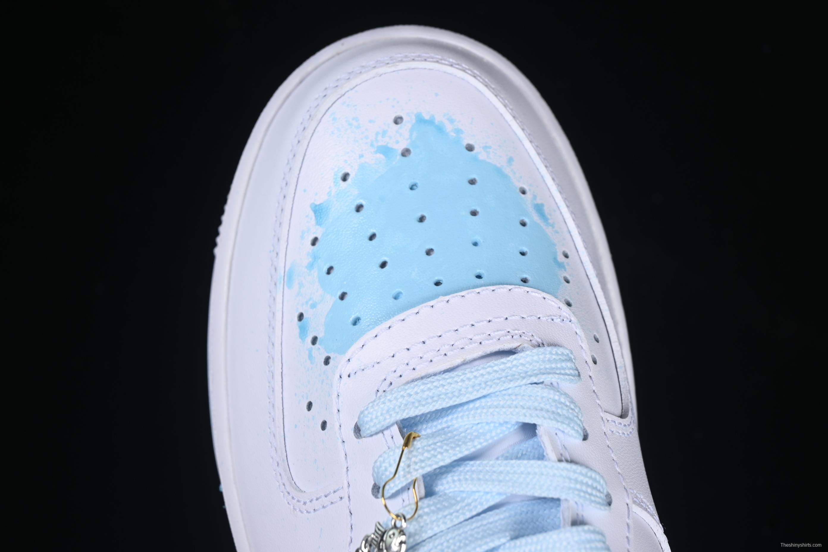 Nike Air Force 1'07 Low Custom Leather Casual Sneakers with Full-Length Air Cushion - LT0602-002