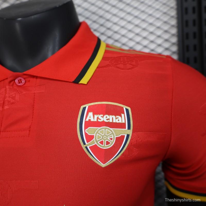 Player Version 25/26 Arsenal Red with Classic Design Jersey